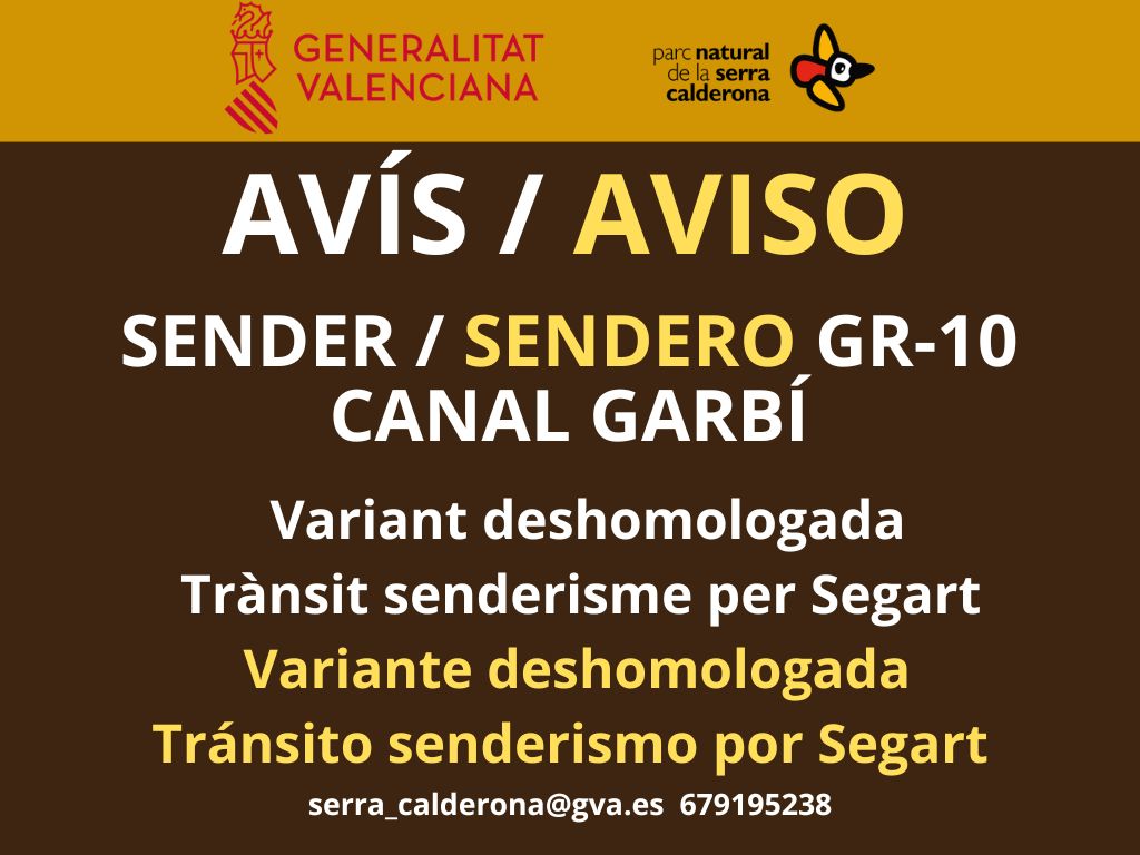 AVISO GR 10 CANAL GARBÍ