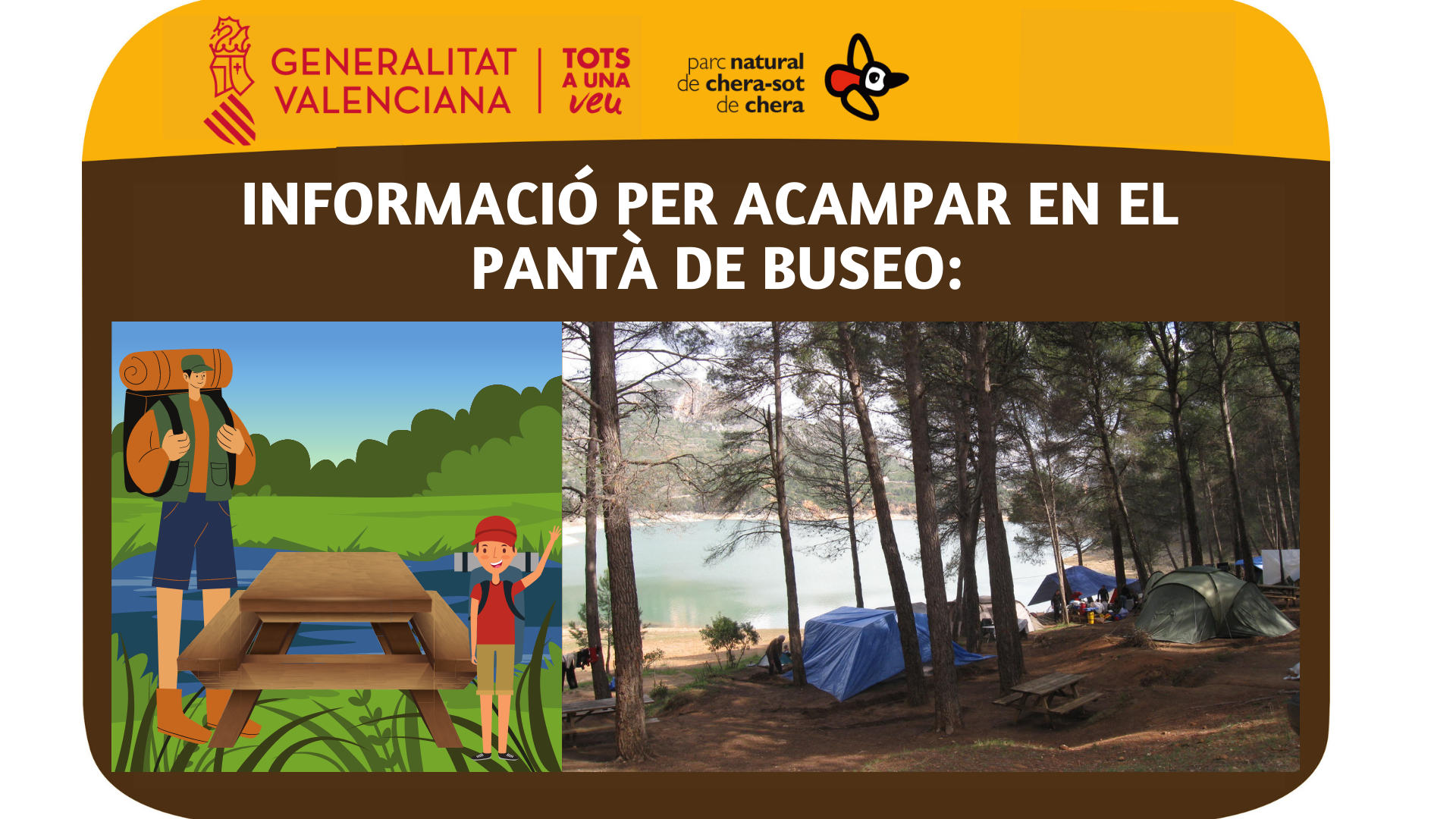 Informació per acampar al pantà de Buseo