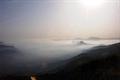Vista con niebla desde el Mirador del Pla de la Mina