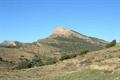 Vista del pico Penyagolosa desde el Camino Real de Aragón